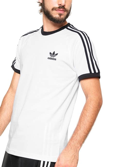 camiseta adidas originals 3 str branca|Camiseta adidas Originals 3 Stripes Branca .